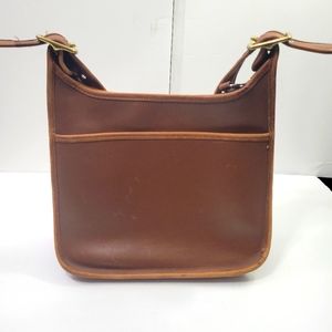 Brown Leather Crossbody Shoulder Bag.